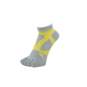 YAMAtune - Spider Arch Short - 5 Toe - Anti-Slip Dots - Grey / S Yellow